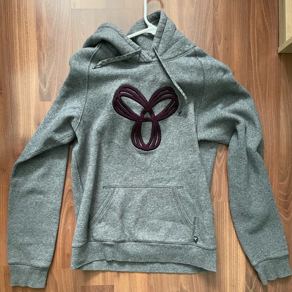 TNA Grey Hoodie with Maroon Embroidery Logo